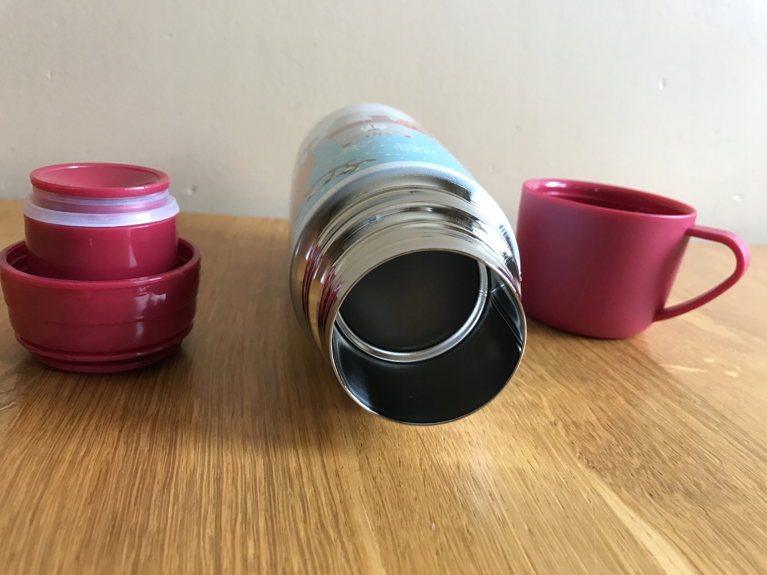 TERMOS DZIECIĘCY DO SZKOŁY Z KUBKIEM 320ml STALOWY dla dzieci zwierzęta Linia Forest Team