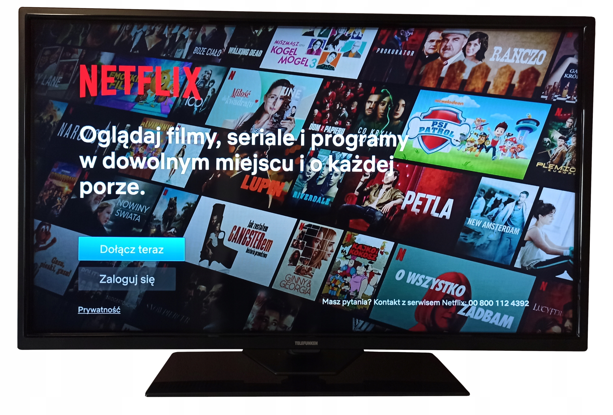 Telewizor LED Telefunken TE32553G54V4DAZ 32" Full HD czarny Marka Telefunken