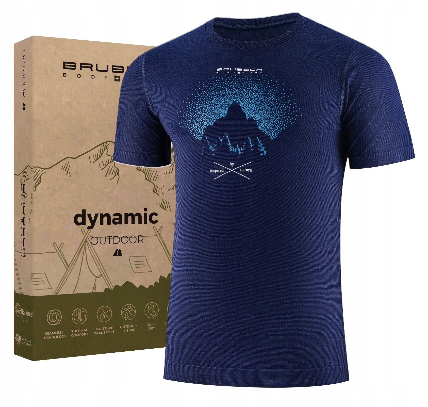 Męska Koszulka Wełniana Górski T-shirt Termoaktywny Brubeck Outdoor Wool