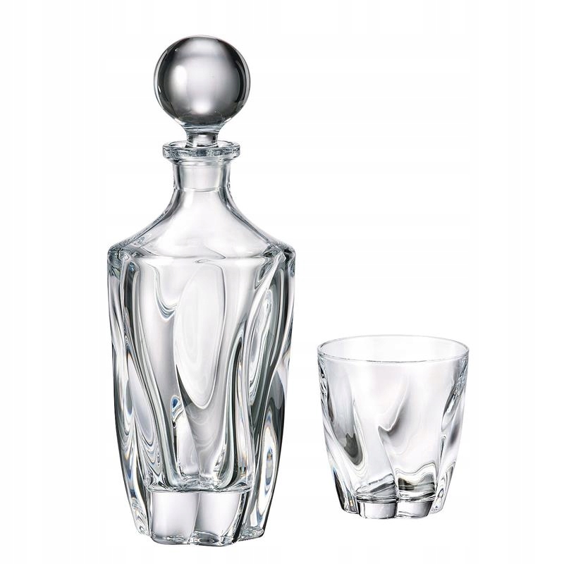 ZESTAW KARAFKA SZKLANK KRYSZTAŁ BOHEMIA BARLEY 1+6