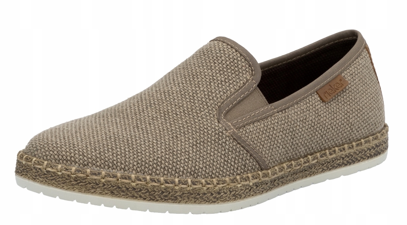 Rieker B5265-64 vel.40 béžové mokasíny, pánské nazouvací polobotky