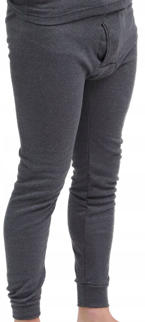 KALESONY MĘSKIE GETRY ROZPOREK BAWEŁNA C.SZARY polskie lekko ocieplane r.XL Marka bez marki