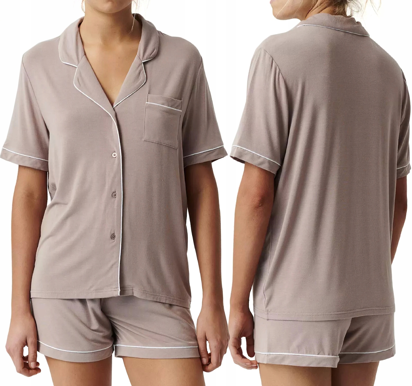 Elegantní dámské krátké pyžamo z Modalu s košilí Atlantic NLP-496 S