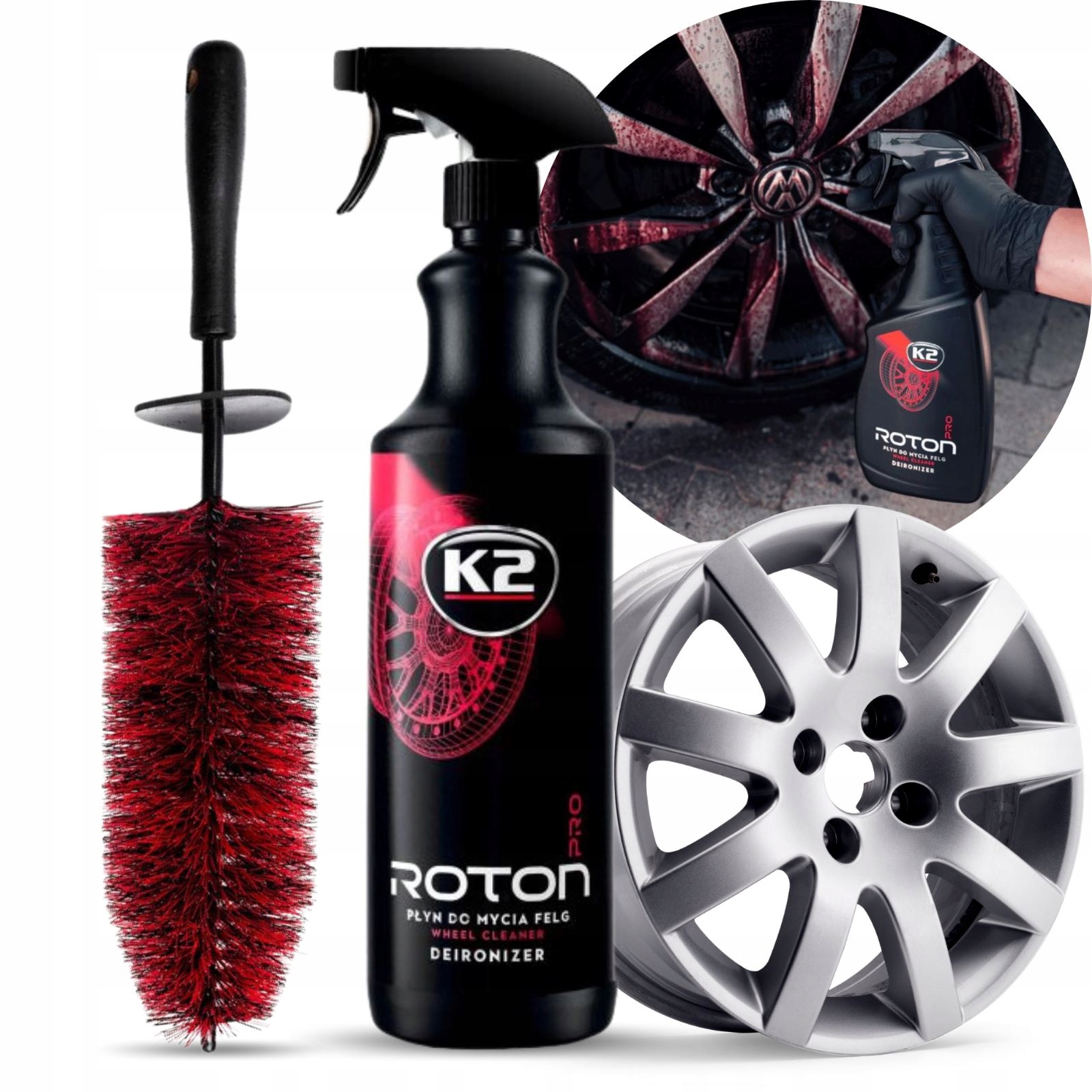 

K2 Roton Pro Żel Do Mycia Felg 1L Szczotka