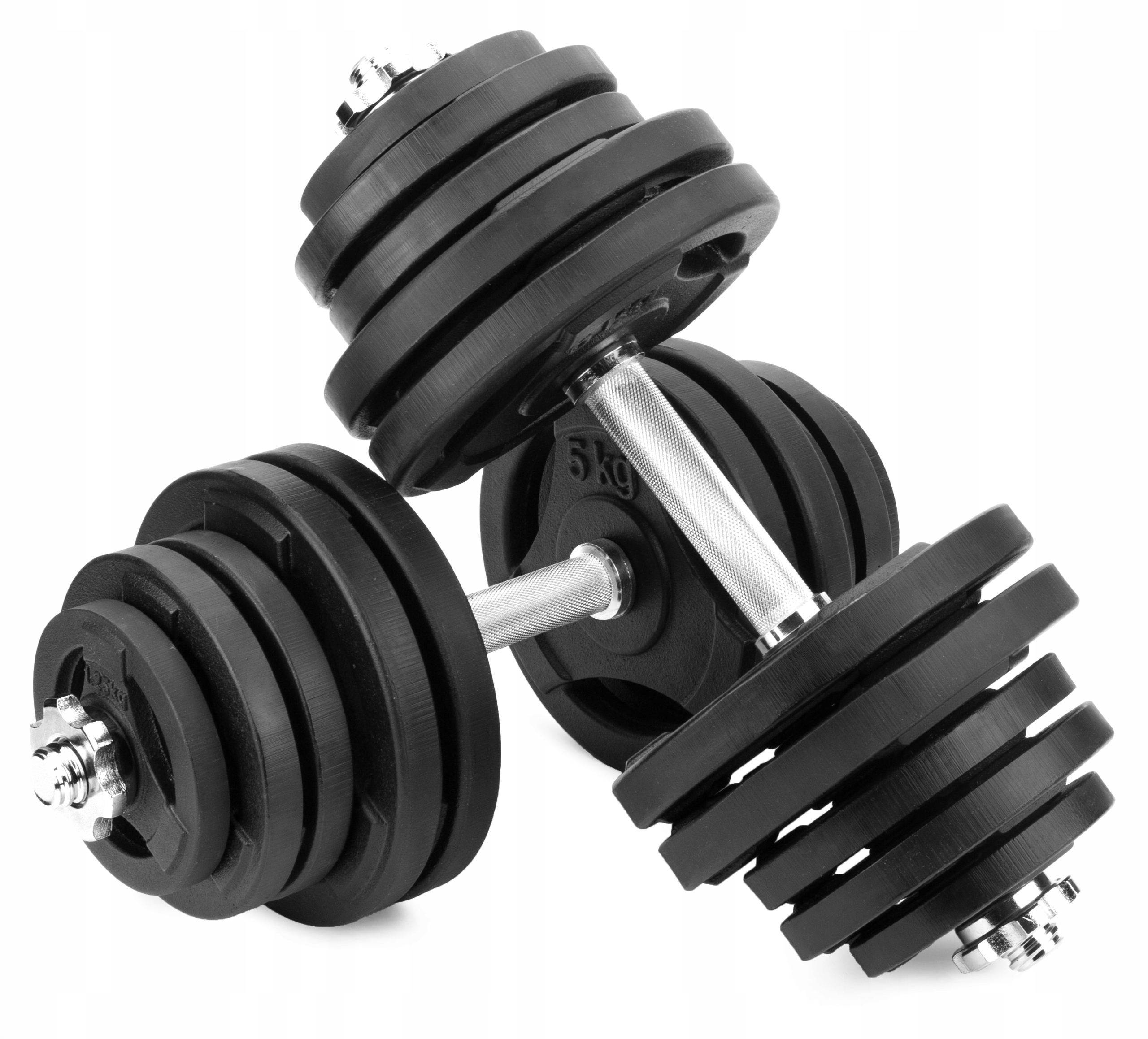 Hantle żeliwne regulowane 2x35kg kierownice gryfy zestaw do treningu 70kg EAN (GTIN) 5904169472225