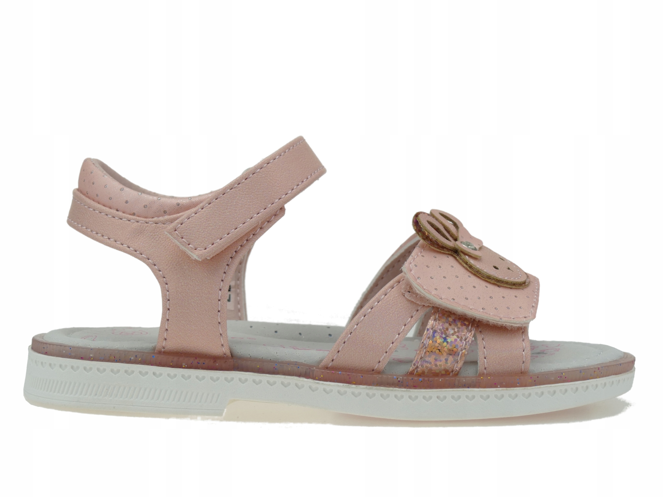 SANDAŁY DZIEWCZĘCE BUTY DZIECIĘCE SANDAŁKI NA RZEPY WKŁ. SKÓRA R. 26 Marka Gelteo