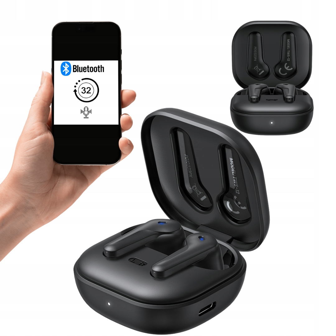 Bezdrátová sluchátka Savio TWS-12 Bluetooth 5.3 Enc Anc Provoz až 10 hodin Qc