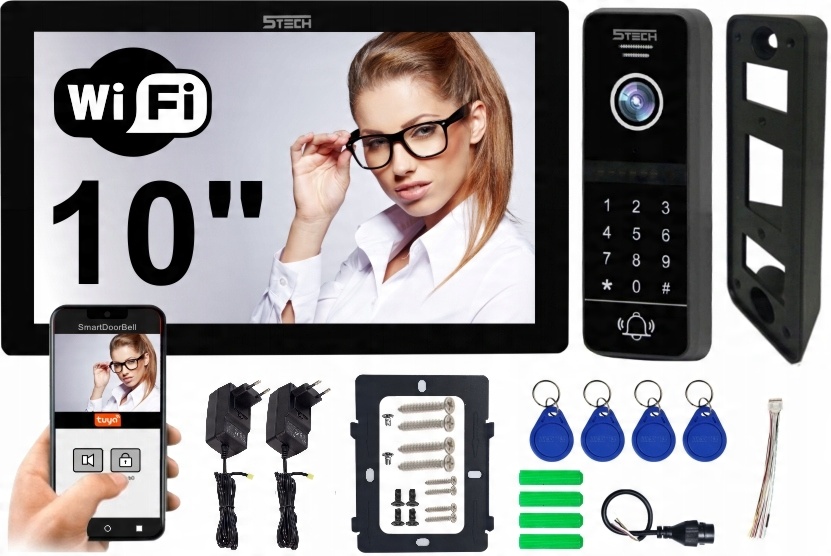 

Zestaw Wideodomofon Monitor 10" Wifi 5TECH