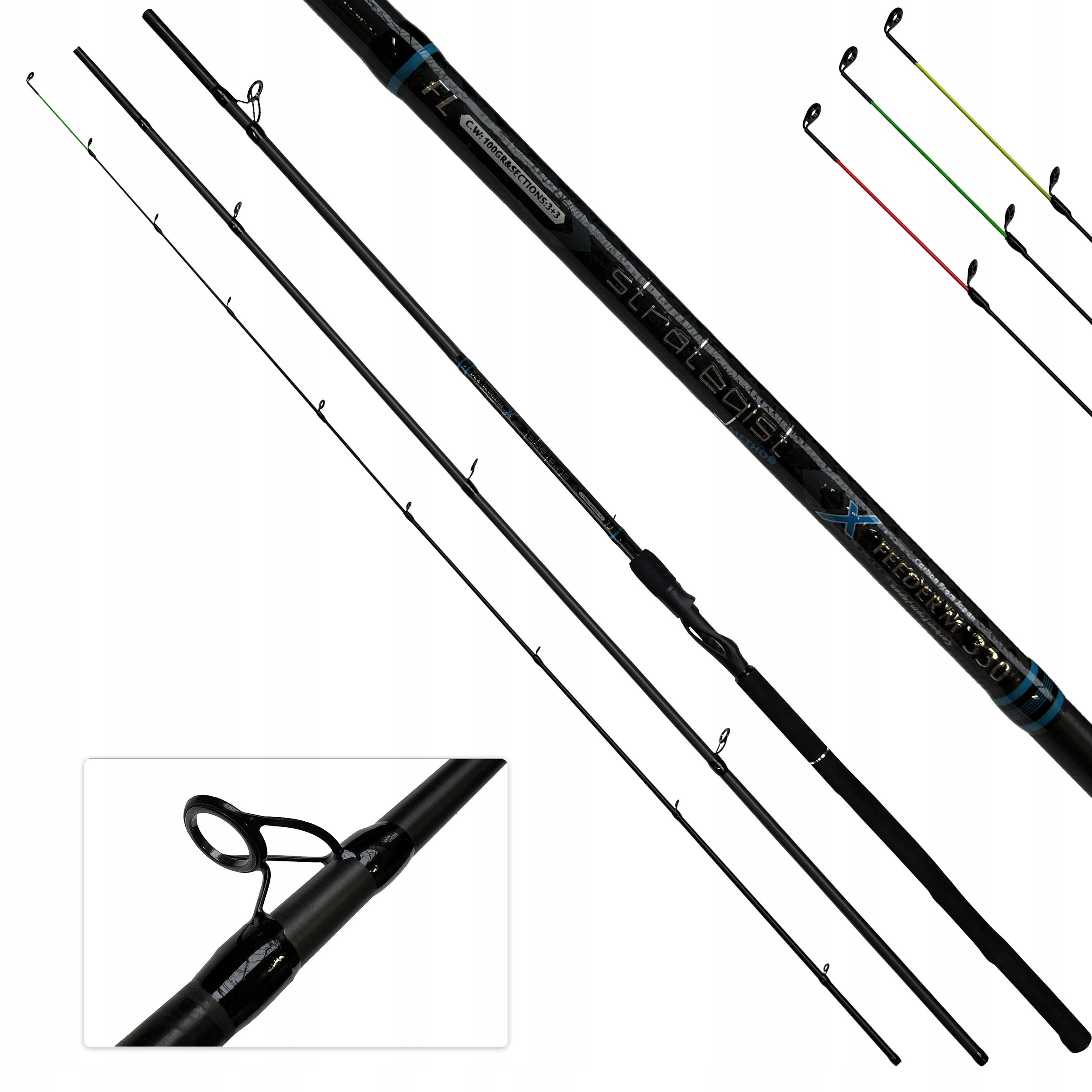 Wędka Feederowa Fl Strategist Method Feeder 330 3.30m c.w. 100g Carbon 3+3