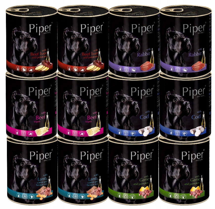 Karma Dla PSA PIPER Animals MIX 6 SMAKÓW 12 x 800g 12677666059 Allegro.pl