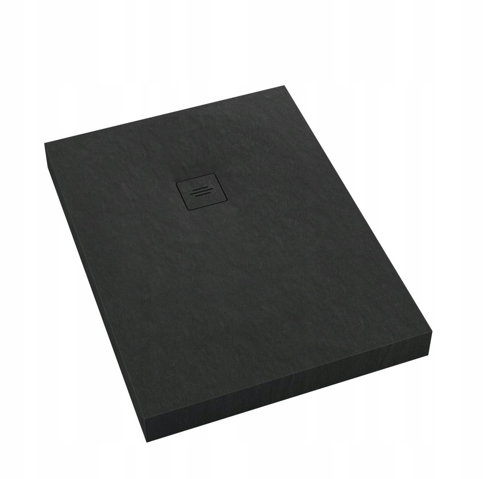 Akrylová sprchová vanička Stabilsound Plus, 80x160x12 cm, černá, NonLimits Stone