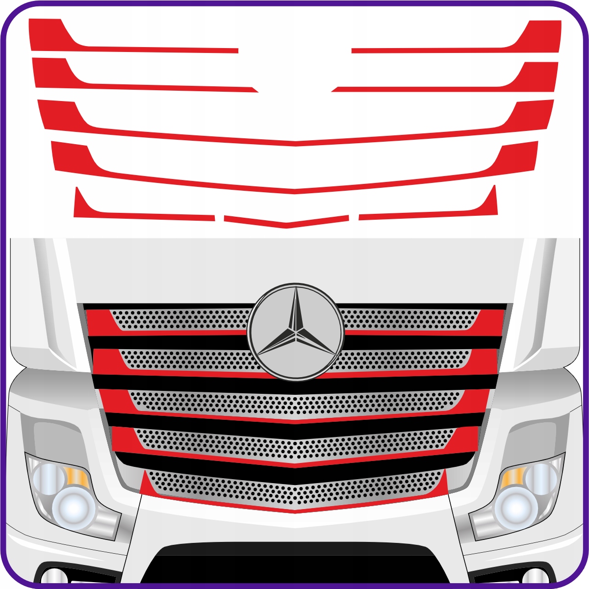 Nálepky Premium Grill Mercedes MP4 Perfektne prispôsobené