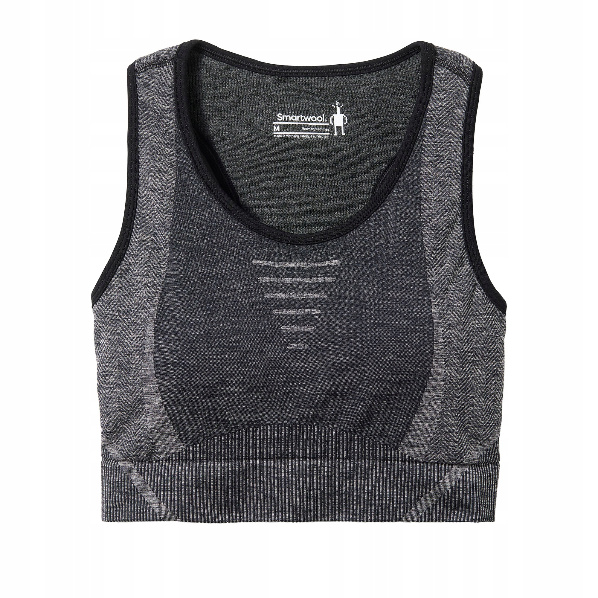Biustonosz termoaktywny Smartwool Intraknit Racerback black heather Xs