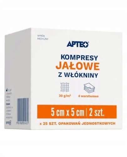 

Kompresy Jałowe Z Włókniny 5x5 cm Apteo 25x2 szt.