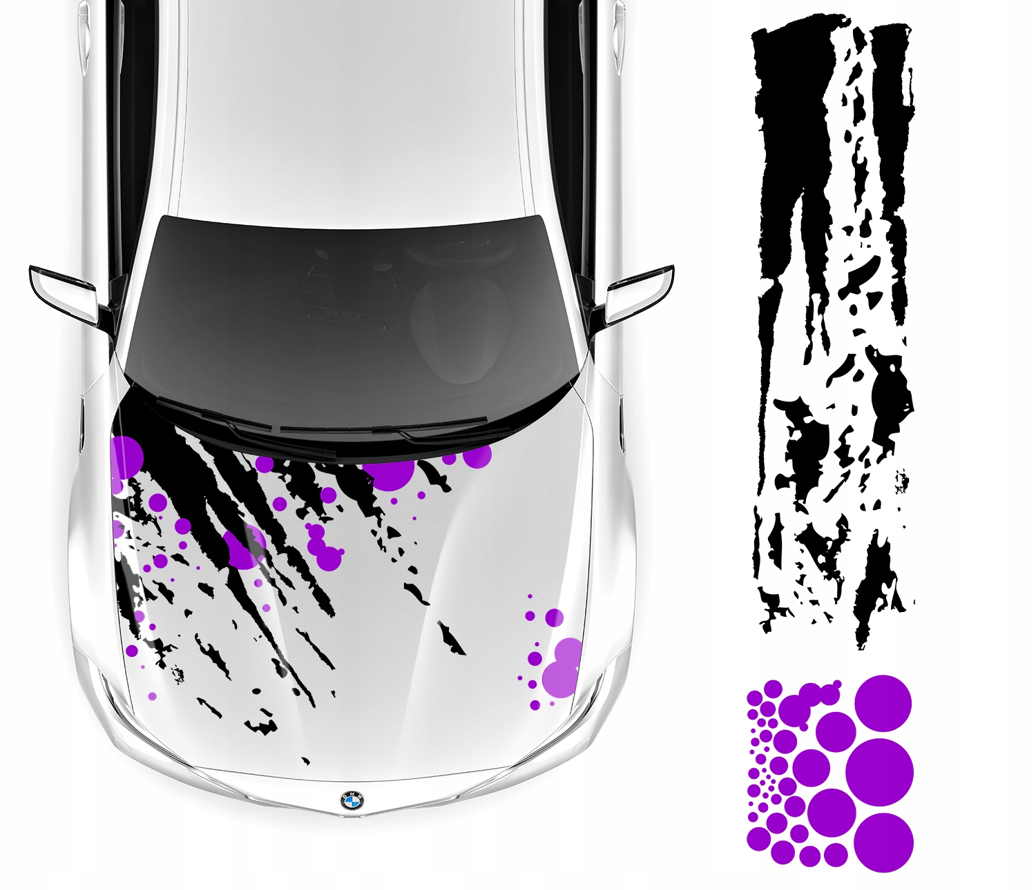 Samolepky na Masku Motiv Trhaná Kola 44x218 cm