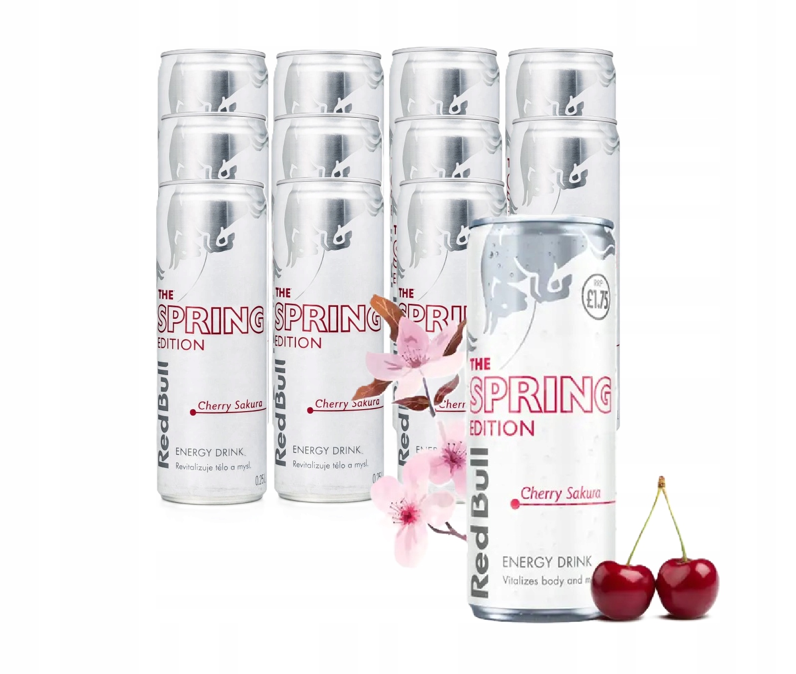 Levně Red Bull Energitický nápoj Spring Edition Cherry Sakura 12 x 250ml