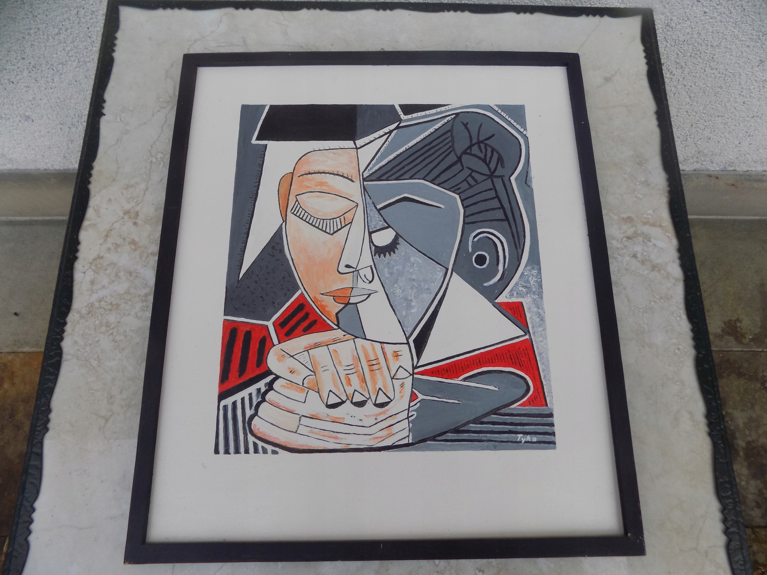 OBRAZ OLEJNY W RAMIE SYGNOWANY 47/40