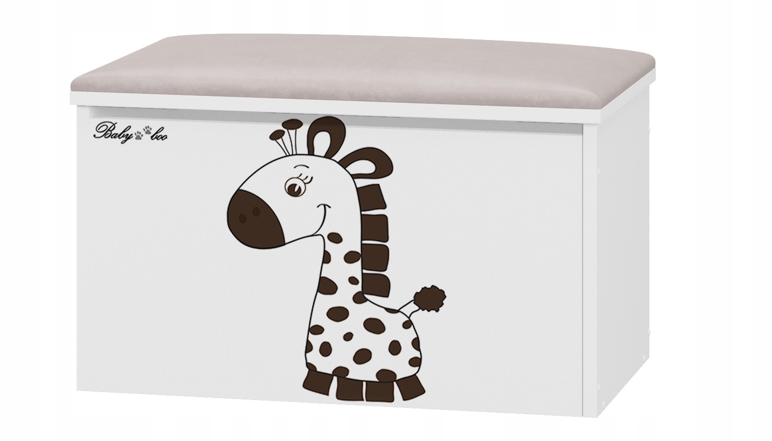 POJEMNIK NA ZABAWKI z siedziskiem Baby Boo WZORY! Kolor biały