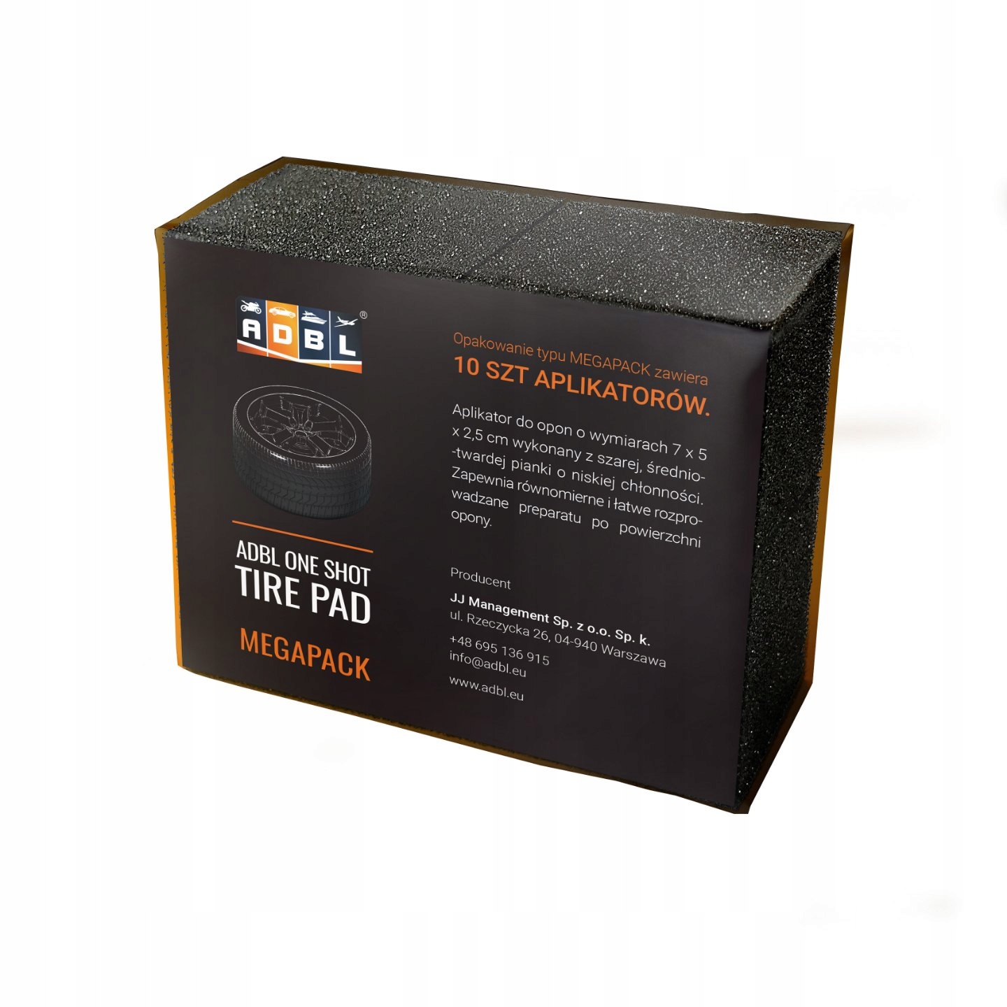 Aplikator Do Nabłyszczania Opon piankowy Adbl One Shot Tire Pad 10szt.