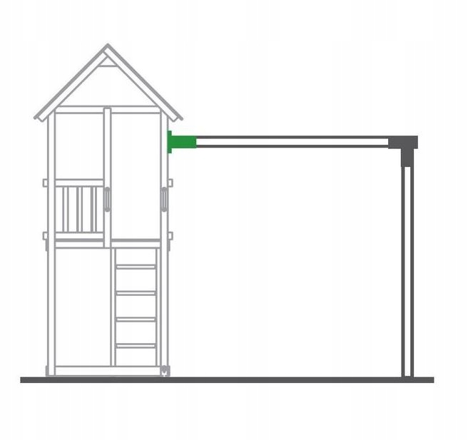 Łącznik ścienny do huśtawki kwadratowy 9x9 czerwon Rodzaj akcesoria