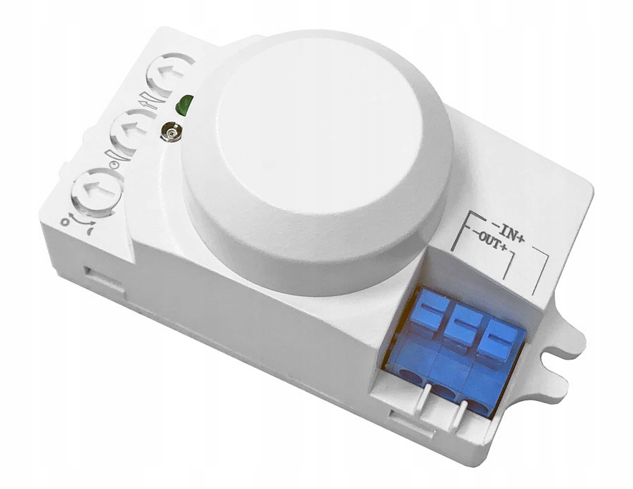 Czujnik ruchu, zmierzchu mikrofalowy DC 24V IP20