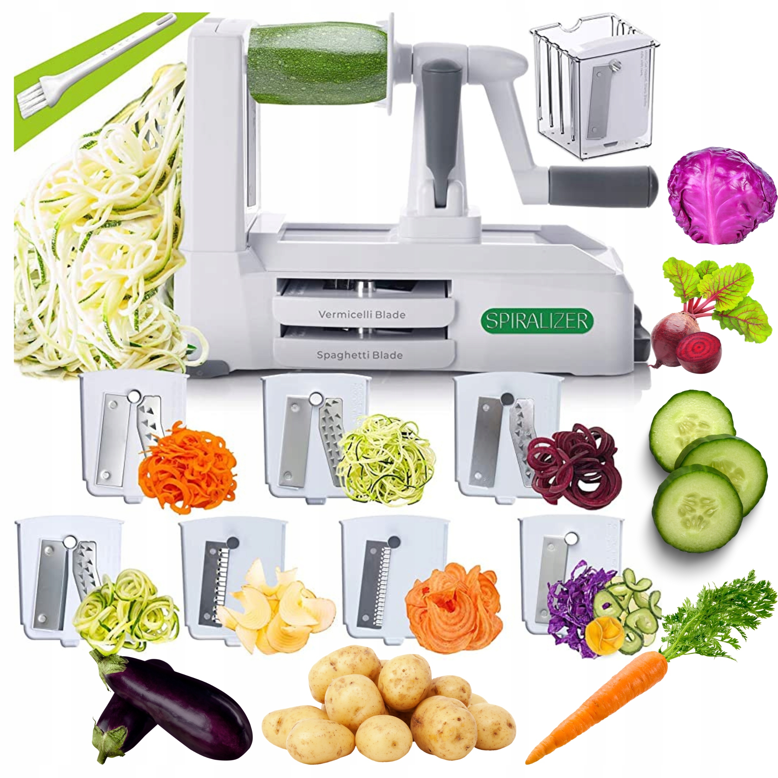 KRAJALNICA SZATKOWNICA SPIRALNA TARKA WARZYW 10W1