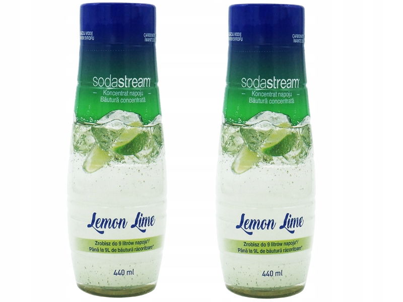 6x SYROP KONCENTRAT LEMON LIME DO SATURATORA SODASTREAM 9L NAPOJU z 440ml Marka SodaStream