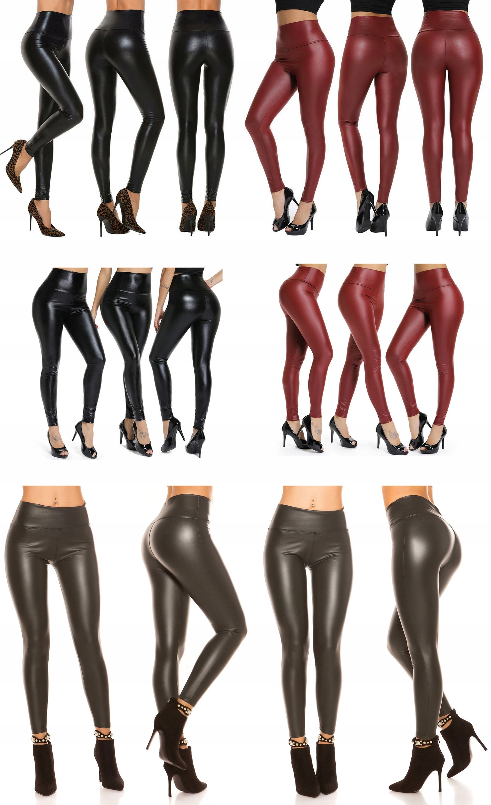LEGINSY LATEX GETRY SKÓRZANE SPODNIE RURKI LATEKS Linia plus size (duże rozmiary)