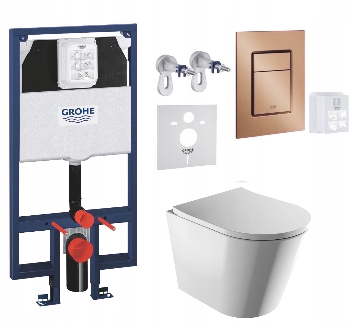 7v1 Wc Sada, Stelaz Grohe Slim Wc Miska Rim Silent Omnires Tlačidlo