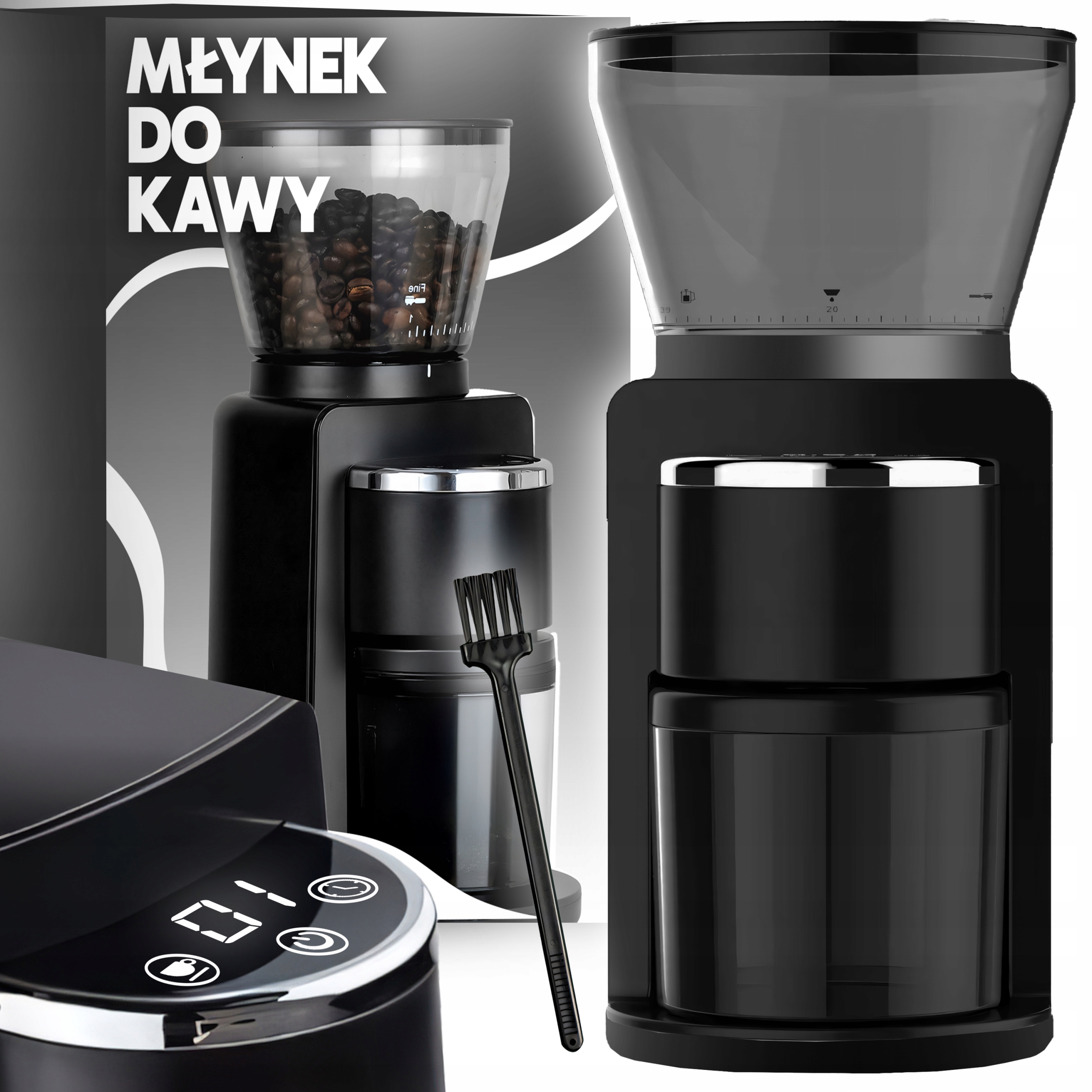 Elektrický Mlýnek Na Kávu 180 W Automatický 52 Úrovní Mletí