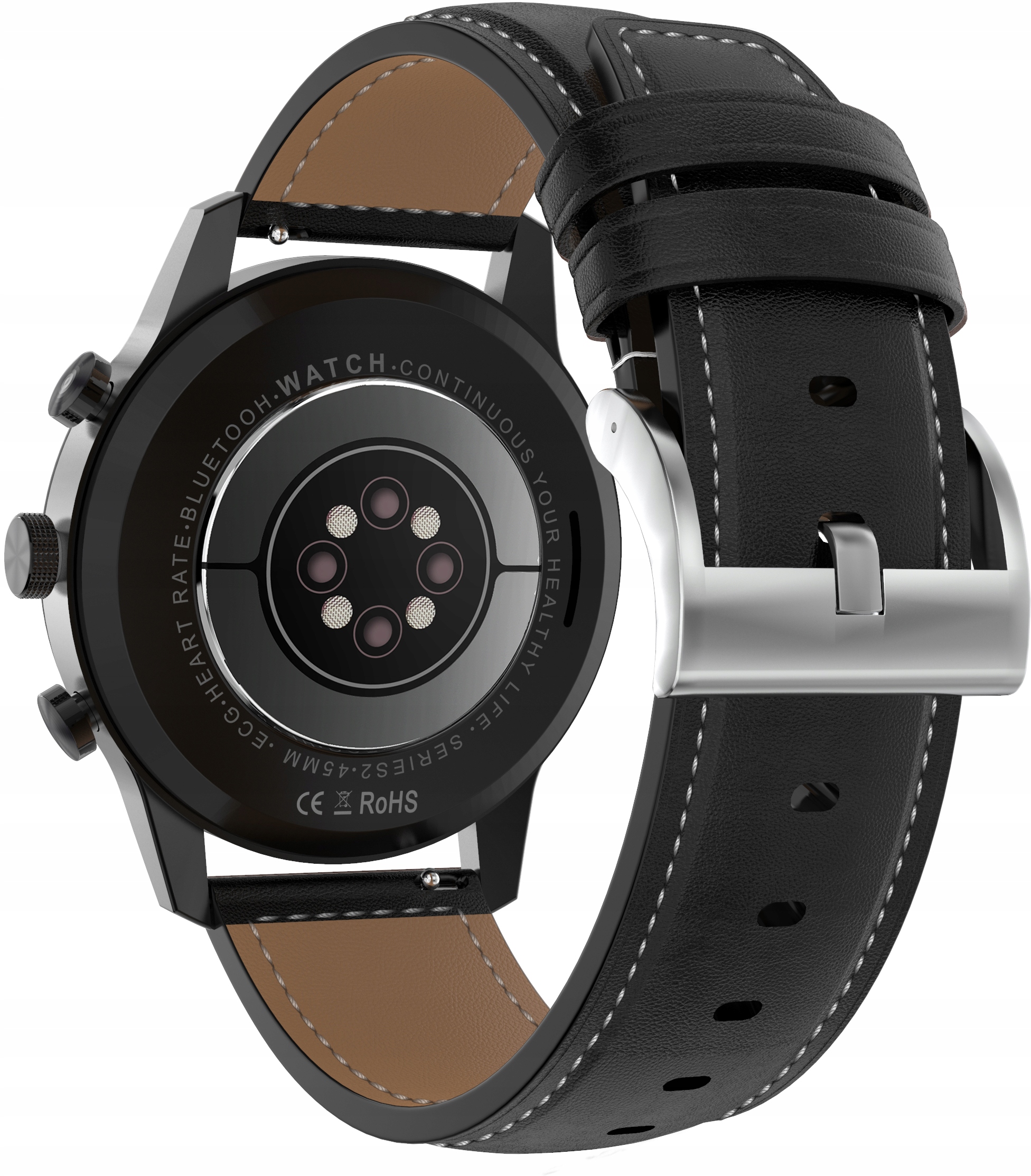 

Pasek Skórzany Do Smartwatch Zegarek Czarny 22mm