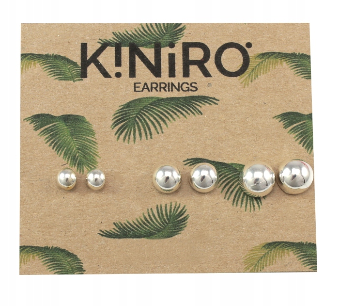

Kolczyki Srebrne Kulki 3 Pary Set 4 mm, 5 mm, 6 mm