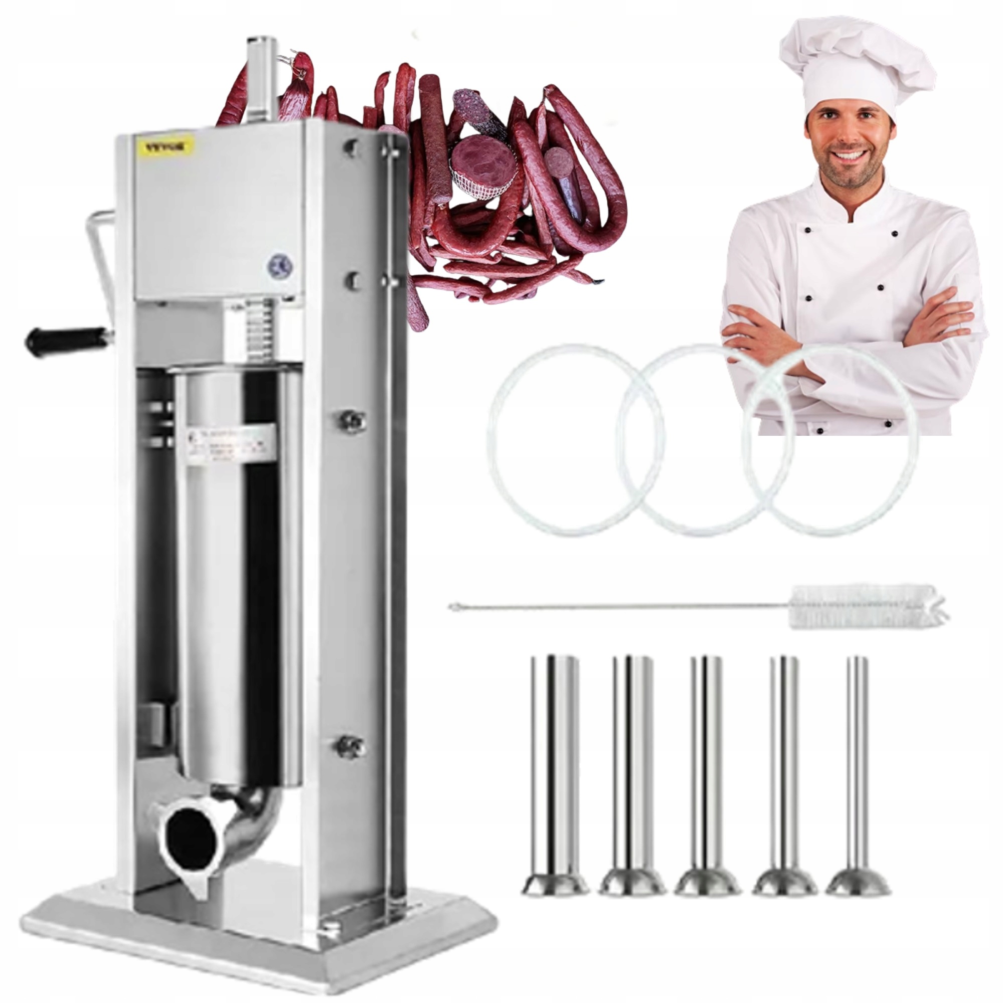 Plnička na klobásy 7 kg Klobásy Strojek na výrobu masa Vertikální