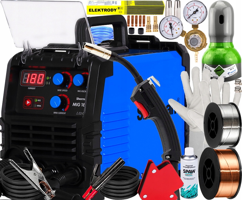 Migomat Sherman 180 Fl Mma Mig Mag Tig 230V 6KG