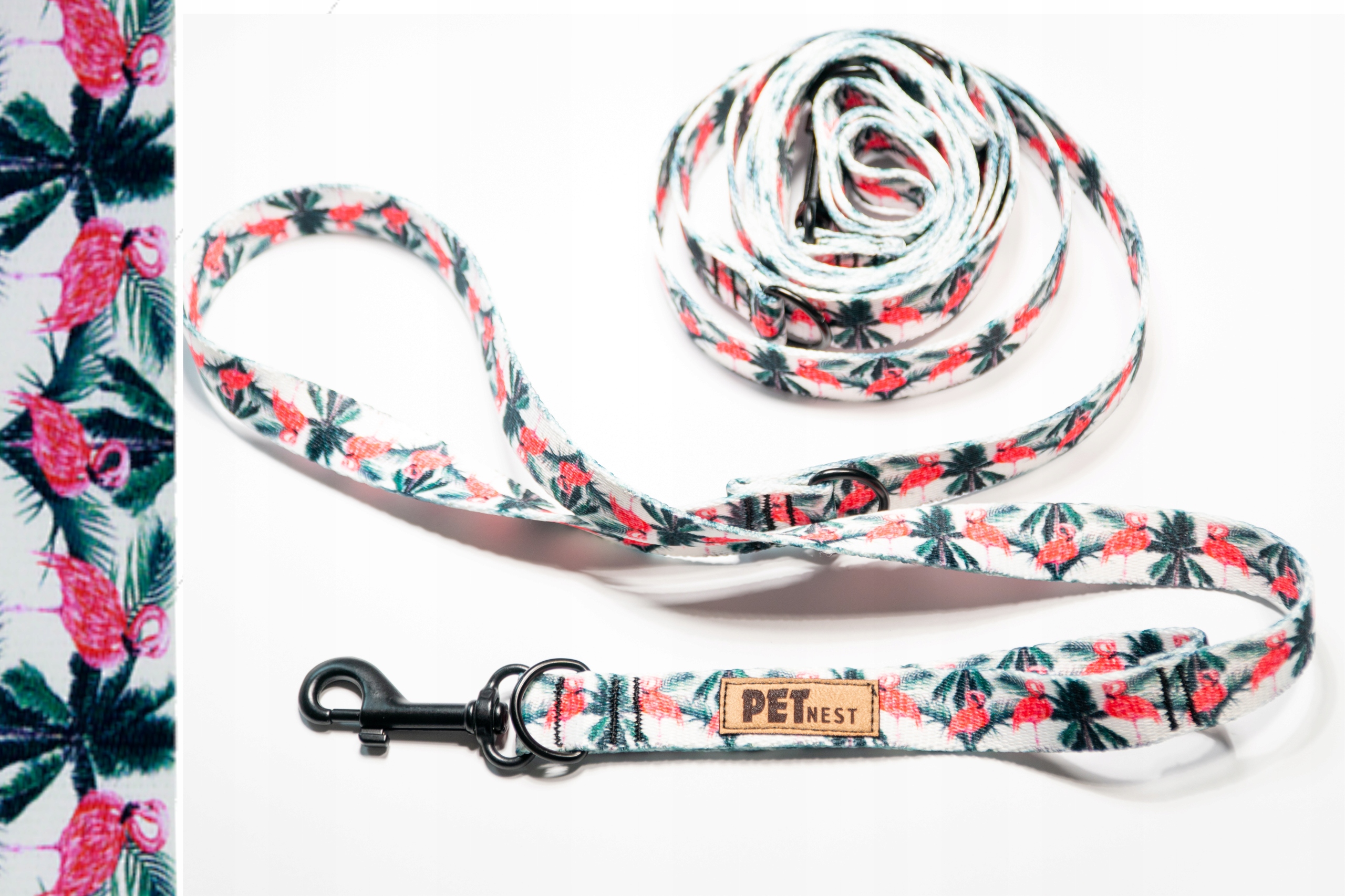 Levně Vodítko Přepínatelná Plameňáci pro psa 3 m Nastavitelná Silná Procházková Tréninková