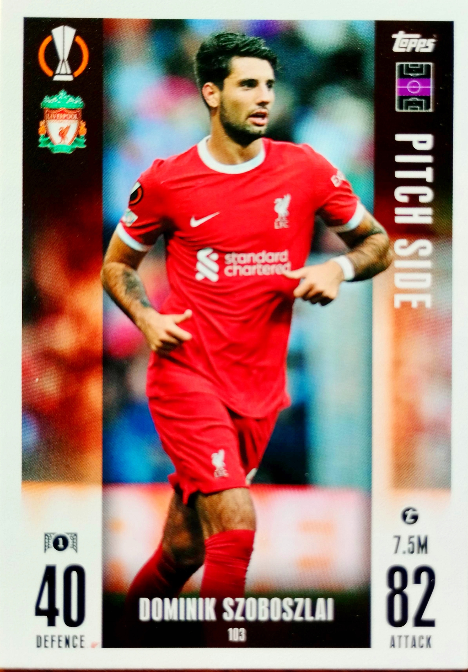 Topps Match Attax Extra 2023/2024 Pitch Side 103 Szoboszlai Liverpool