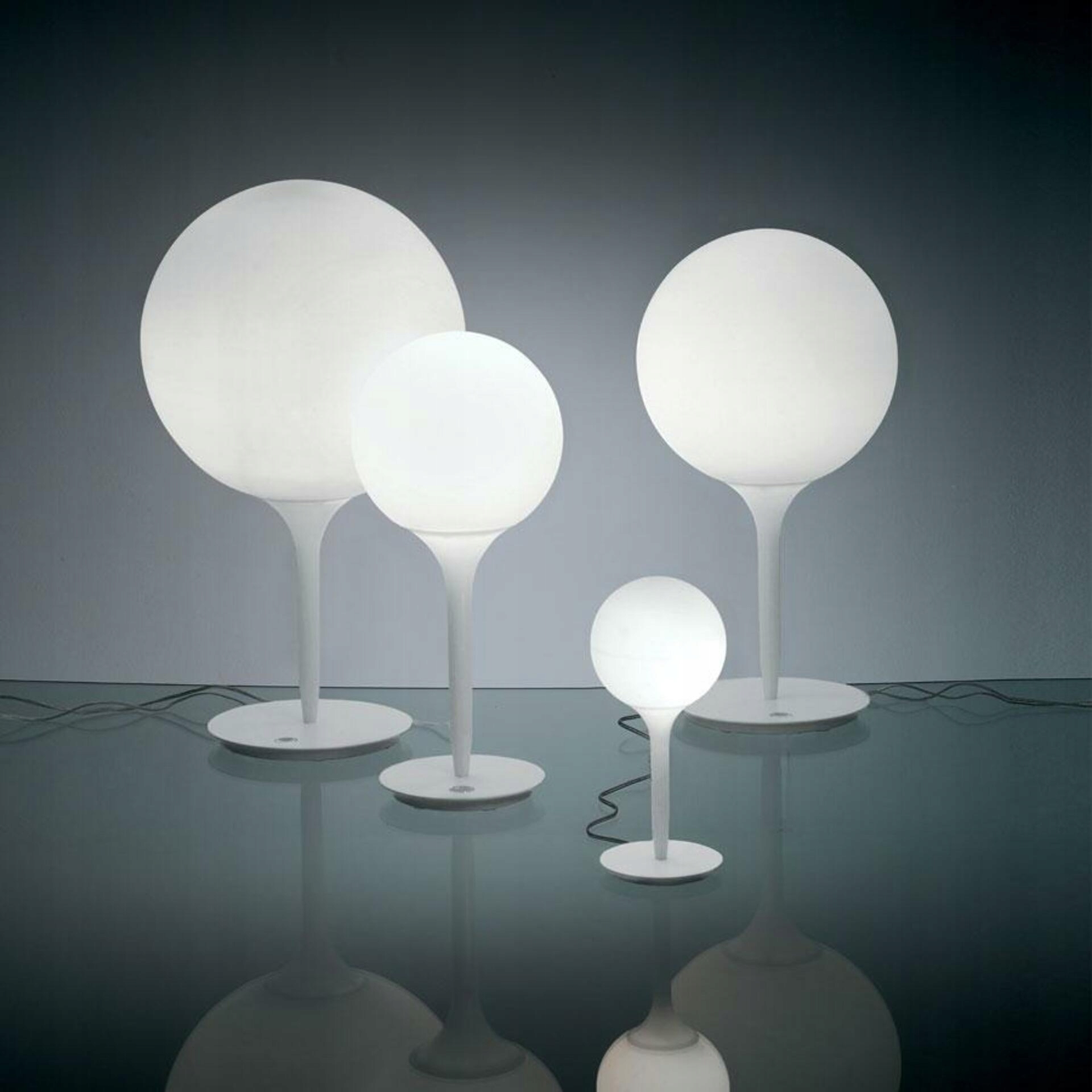 Artemide Castore 250 stolná lampa, biela, dotykový stmievač, 55 cm