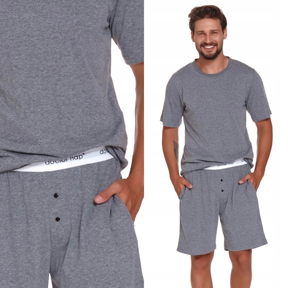 Pánské pyžamo Doctor Nap 4332 L 48 Šedá
