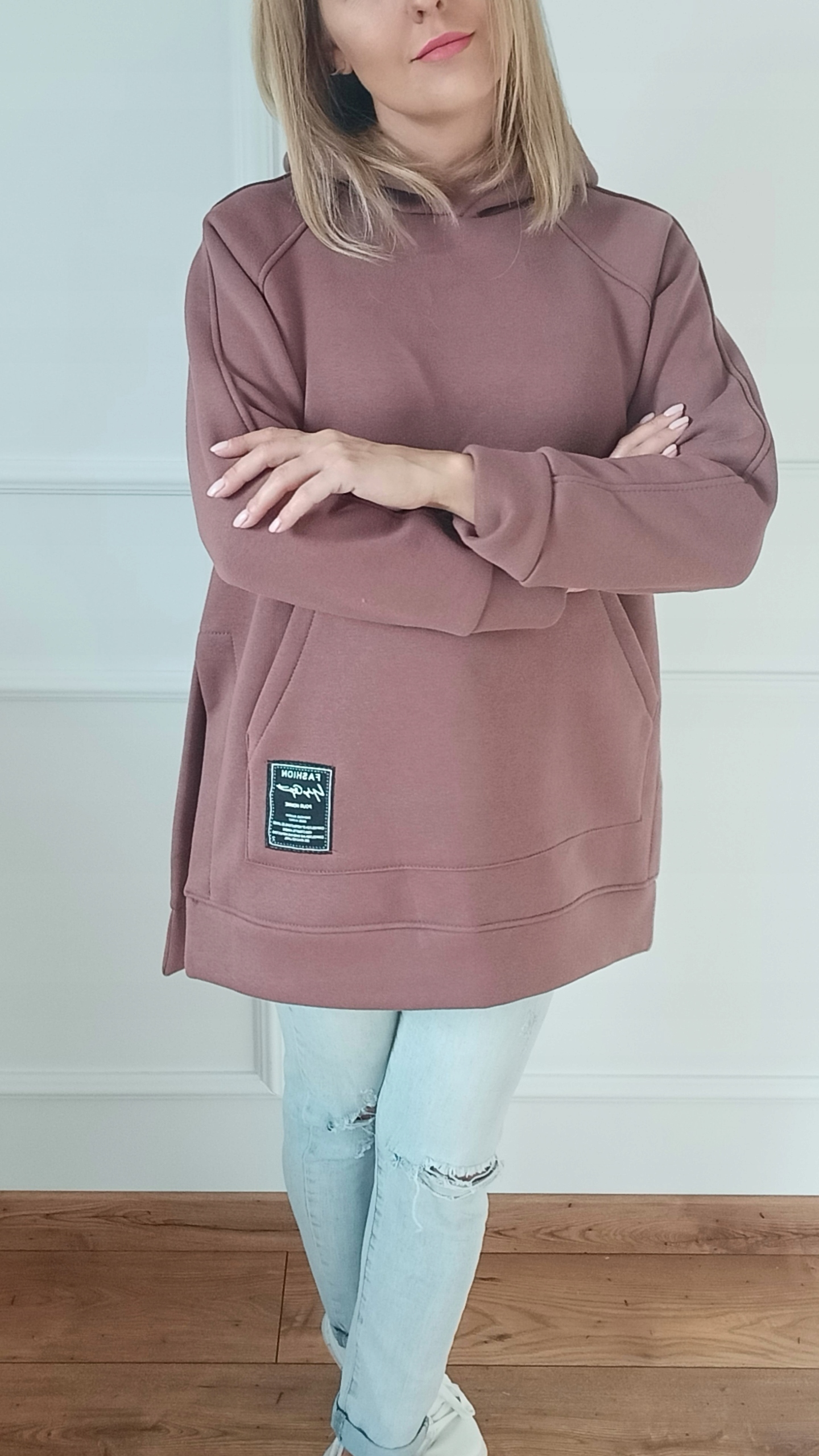 BLUZA dresowa z KAPTUREM kangurka KOLORY Uni Marka inna