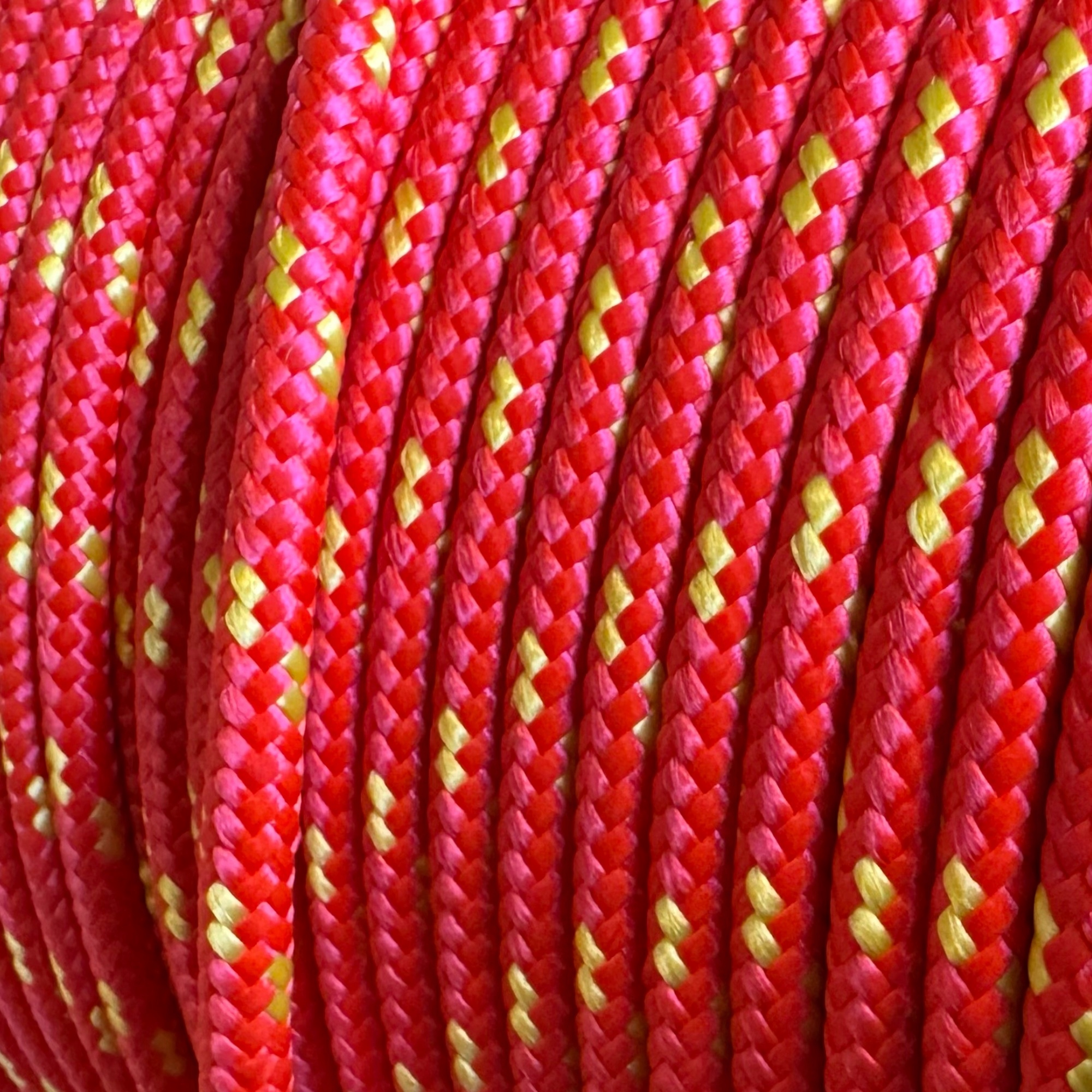 Lina Żeglarska Pp 8mm czerwona Pleciona linka Polipropylenowa Mocna 100m