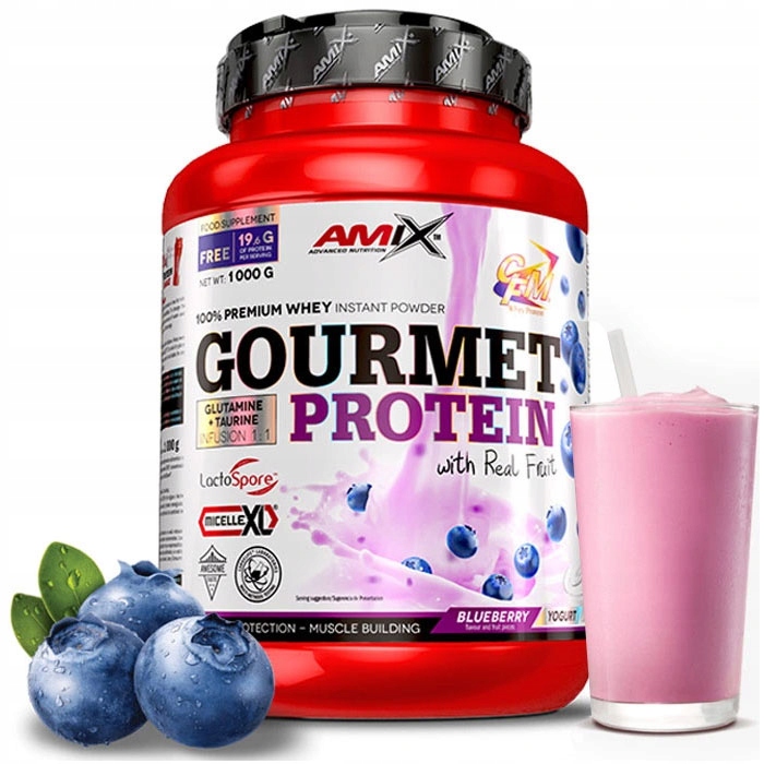 Protein Amix 1000 g, borůvková příchuť