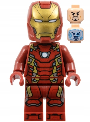 N Lego Minifigurka sh1017 Iron Man Mark 46 Armor, Velký hledí přilby Nové