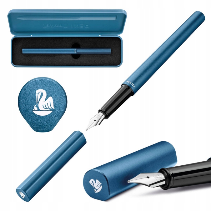 Pióro wieczne metalowe Ineo P6 Ocean Blue metalowe etui prezentowe Pelikan