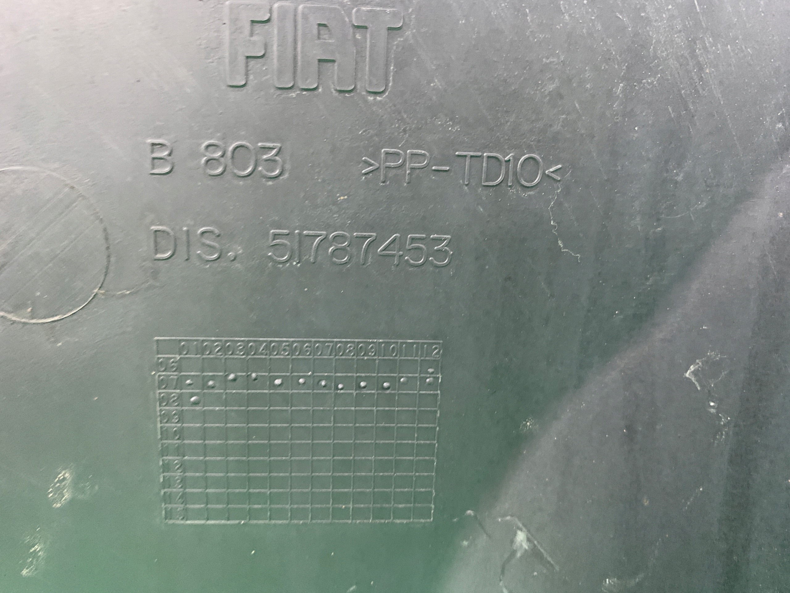 PŁYTA OSŁONA SILNIKA LEWA DOLNA FIAT BRAVO II 2 07-14 51787453 Producent części Fiat OE