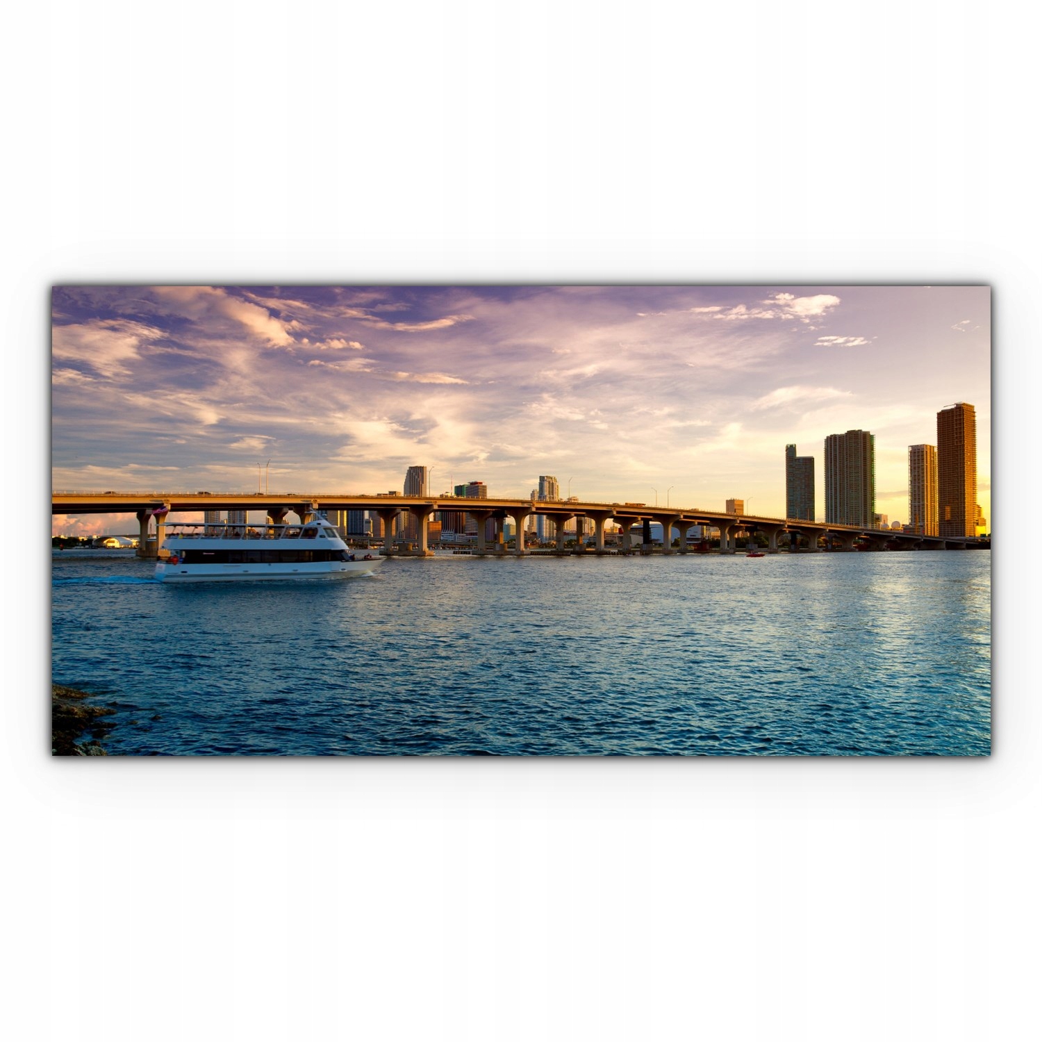 

Obraz na płótnie ścienny 100x50 Prom Zachód Słońca