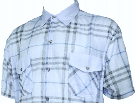 KOSZULA MĘSKA KRÓTKI RĘKAW W KRATĘ L A22 Rozmiar L