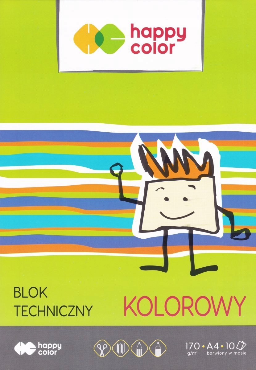 

Happy Color Blok Techniczny A4 10.ARK Kolorowy