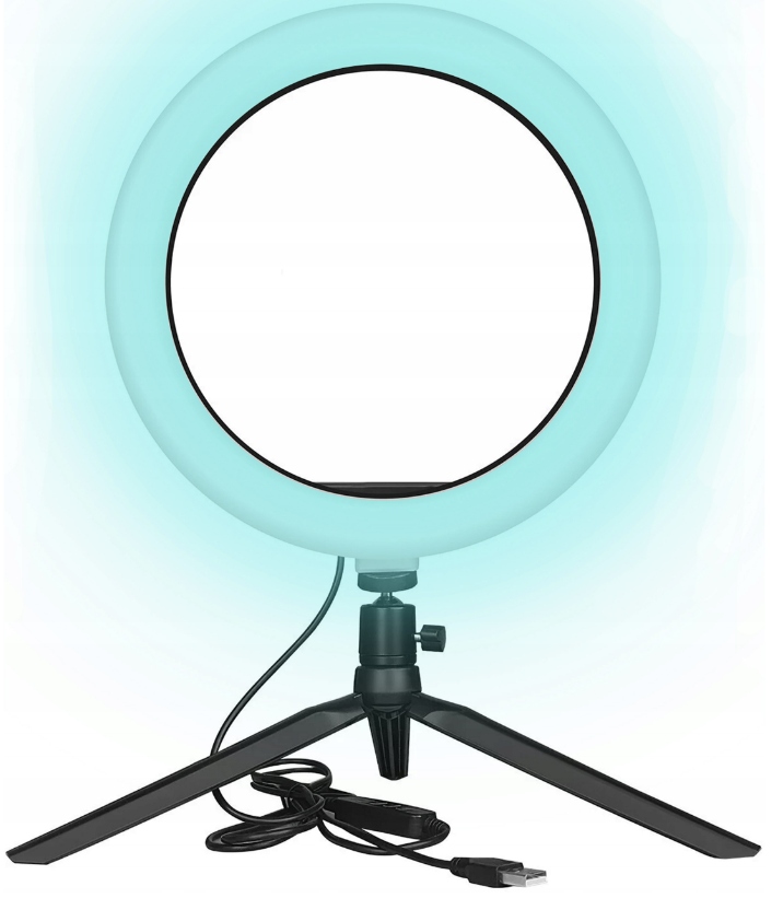 LAMPA DO SELFIE LED PIERŚCIENIOWA RING MAKIJAŻ STATYW DO ZDJĘĆ TRIPOD USB EAN (GTIN) 4053823890705