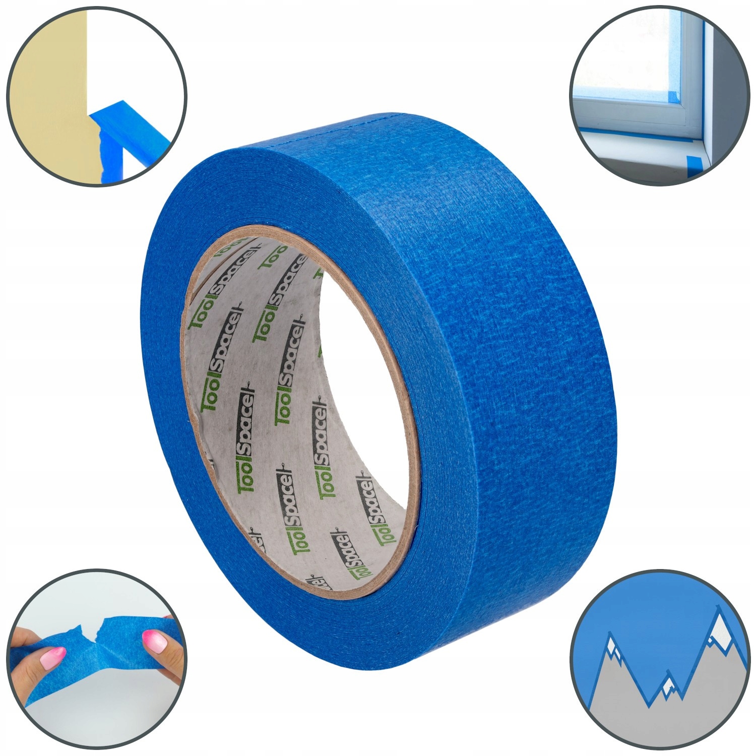 

Taśma Papierowa Malarska Niebieska Uv 38mm/25m