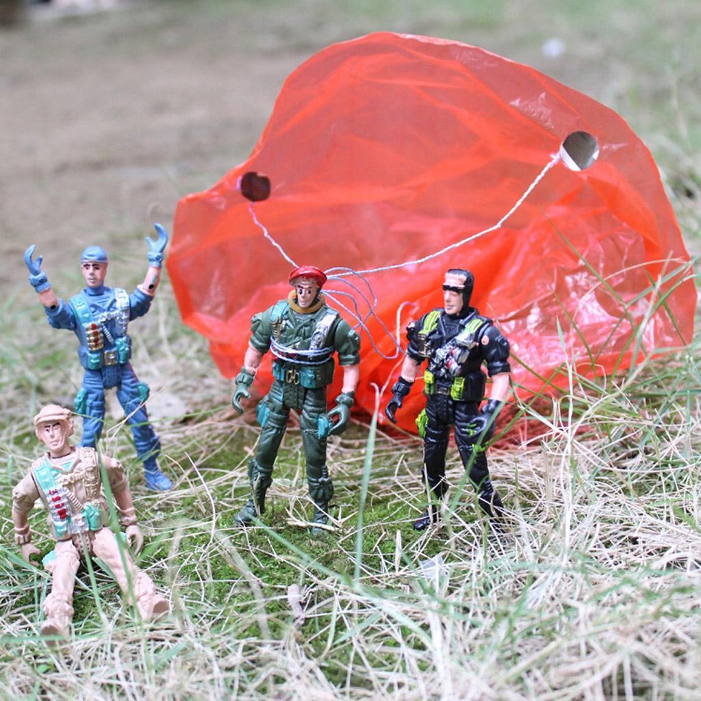 3.5" s Action Figure with Parachute Army Toy Pack of 5 Marka inna
